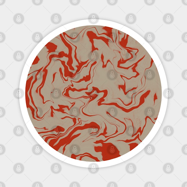 Shades of Moody Red and Gray Aesthetic Marble Pattern Magnet by Teeworthy Designs